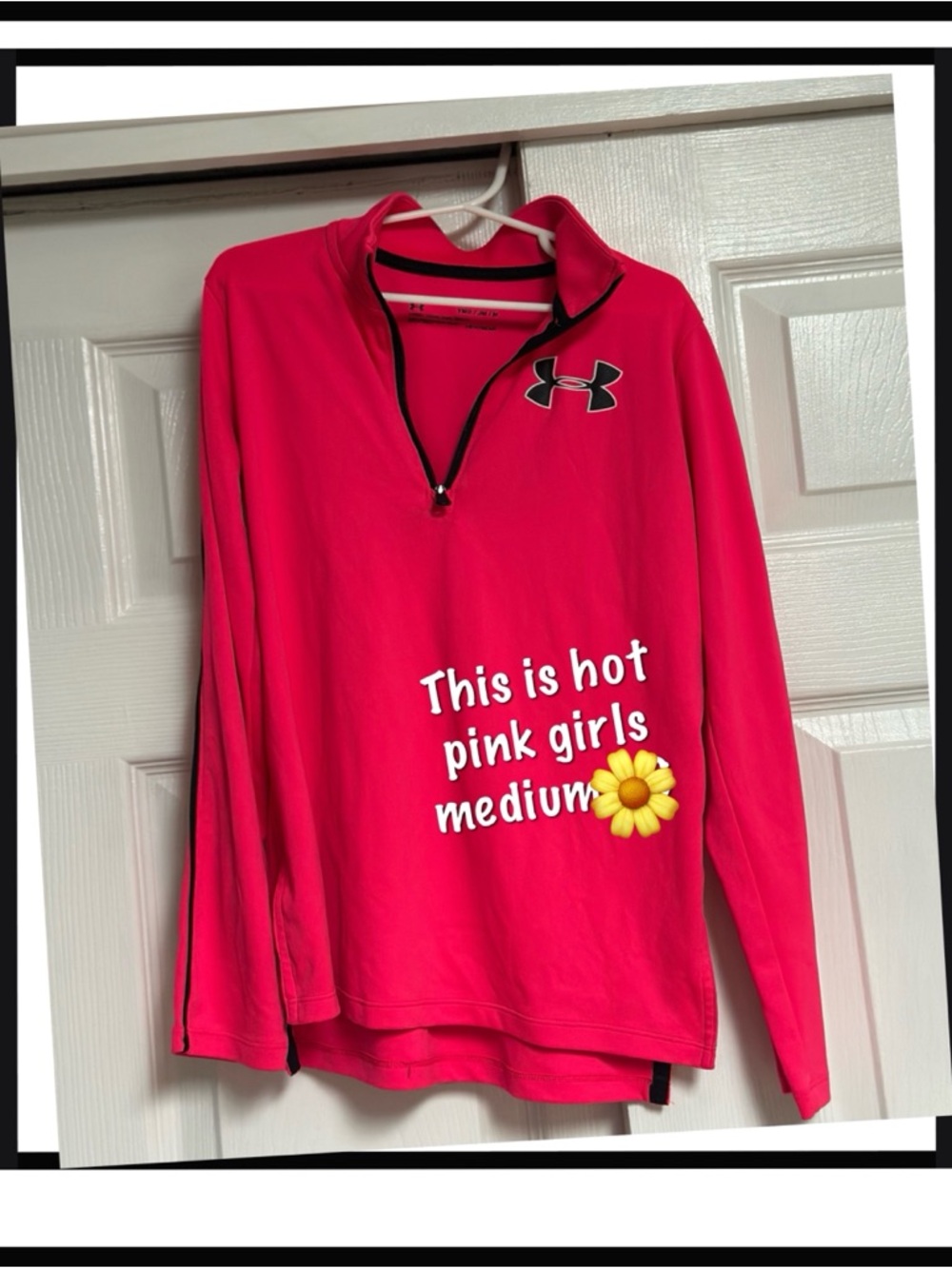 Under Armour Hot Pink Girls' Quarter Zip Pullover